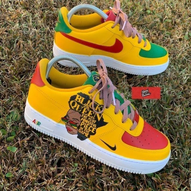 COLORFUL CUSTOM AF1 - BLACK QUEEN THE MOST POWERFUL PIECE IN THE GAME