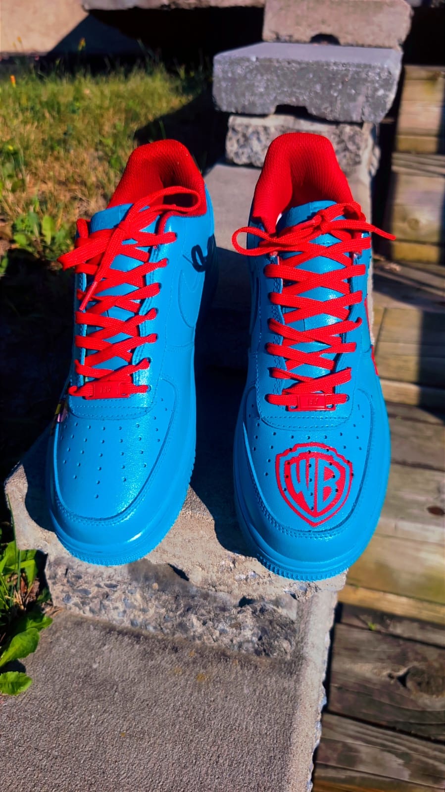 CUSTOM BLUE AF1 WITH TOM & JERRY CHARACTERS