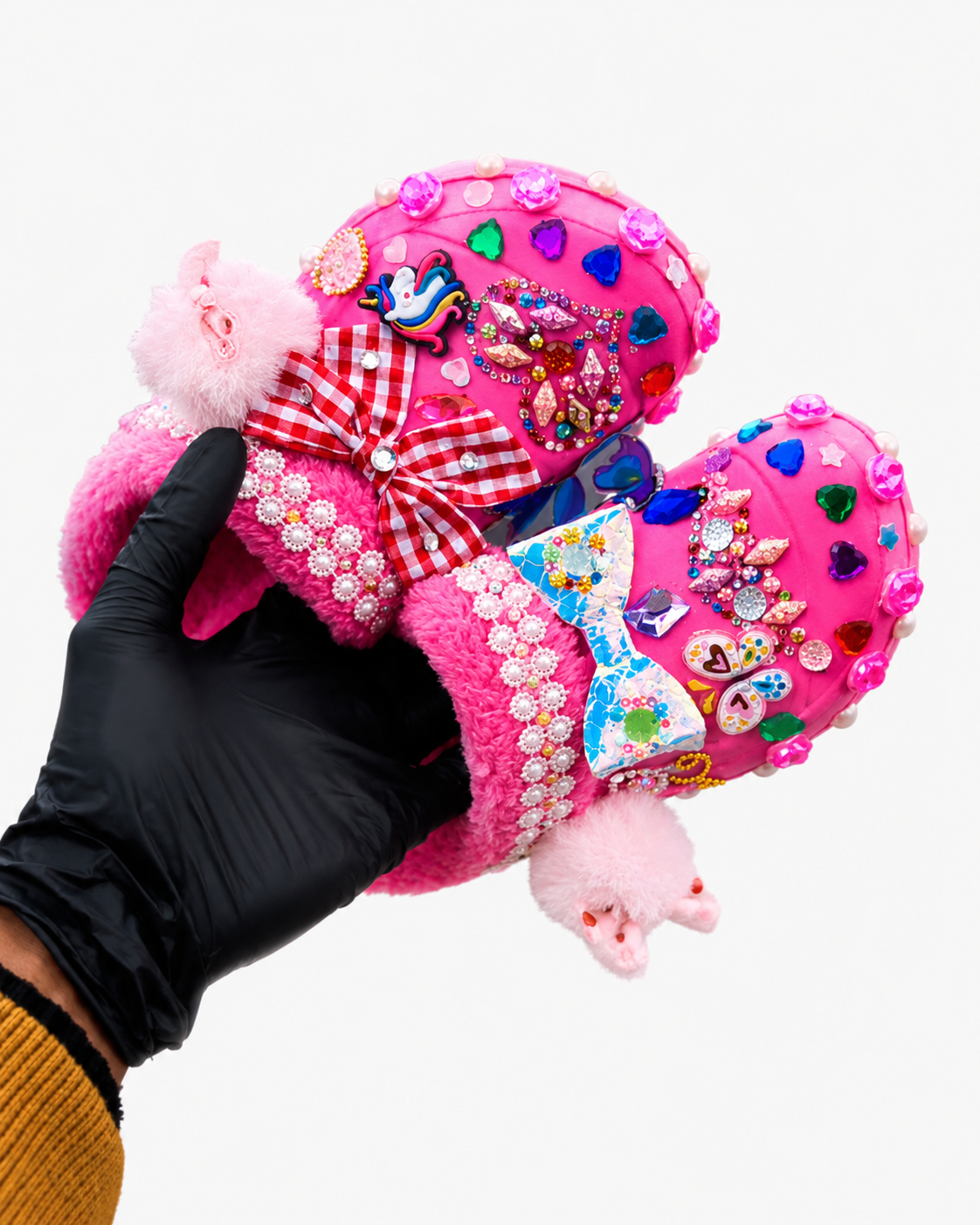 COLORFUL EMBELLISHED COZY SLIPPERS / CROCS HANDMADE