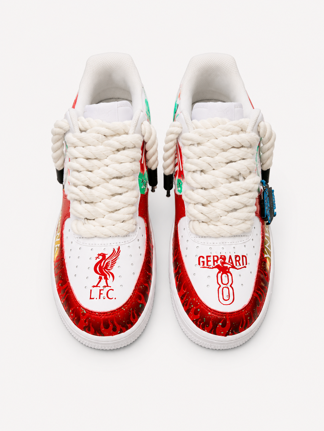 CUSTOM AF1 LIVERPOOL TRIBUTE WITH BOLD FLAME DESIGN