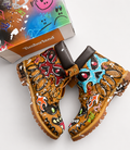 GRAFFITI-ADORNED TIMBERLAND BOOTS & BOX