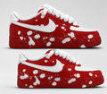 RED AND WHITE VALENTINE CUSTOM AF1 JUST FOR U