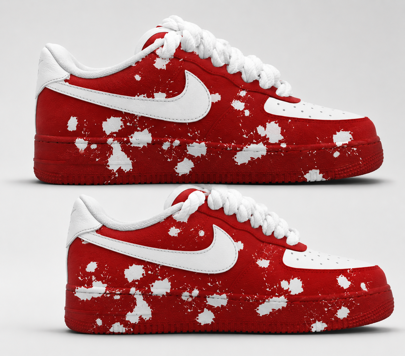 RED AND WHITE VALENTINE CUSTOM AF1 JUST FOR U