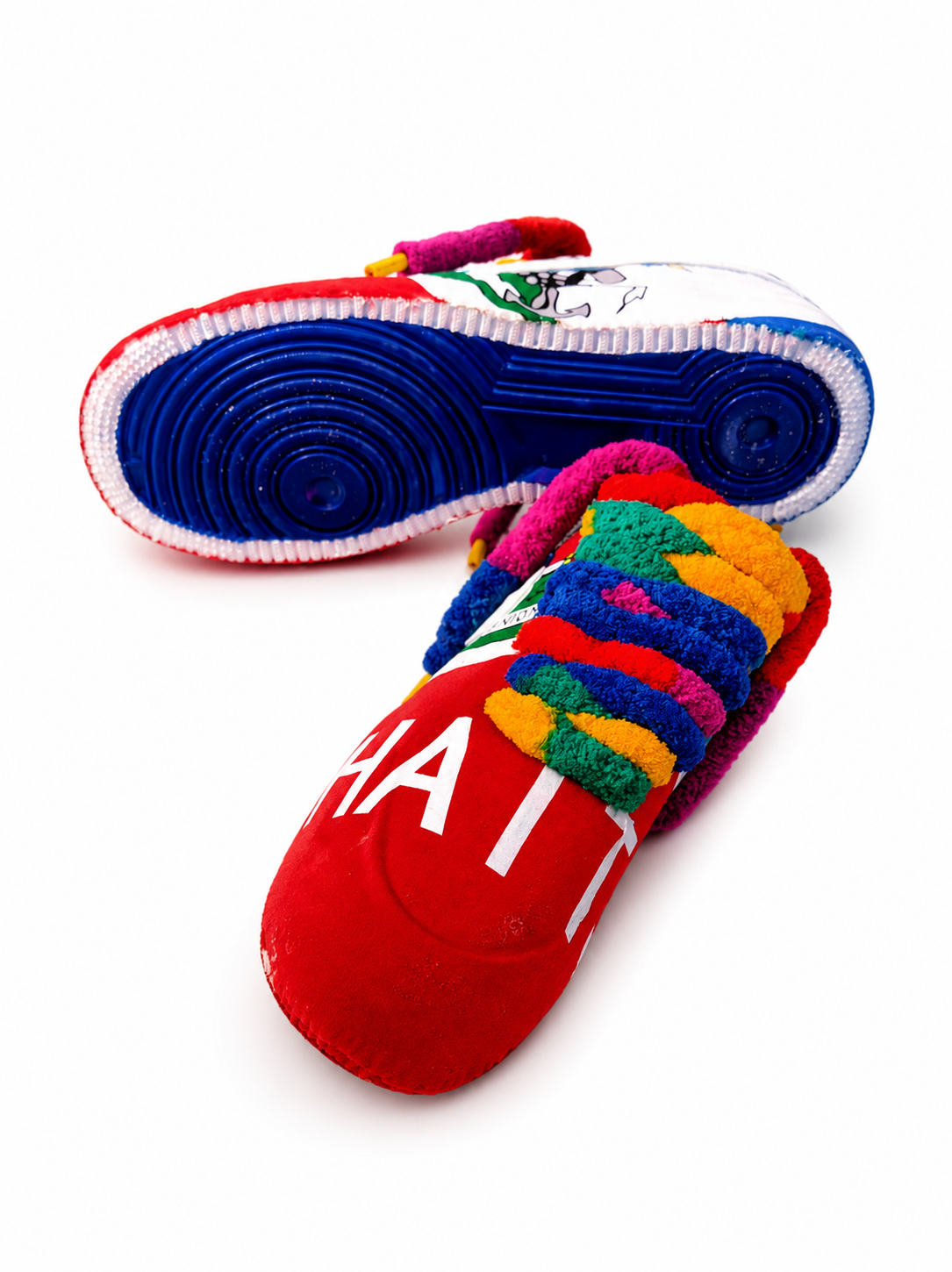 CUSTOM AF1 HAITIAN FLAG WITH FLORALS DETAILS - WC EDITION