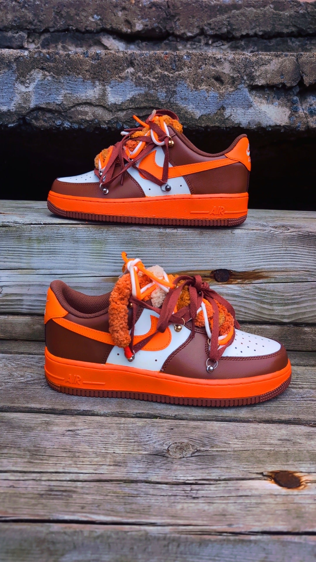 CUSTOM AF1 CARAMEL MANDARINE – ONE-OF-A-KIND PIECE – HANDMADE