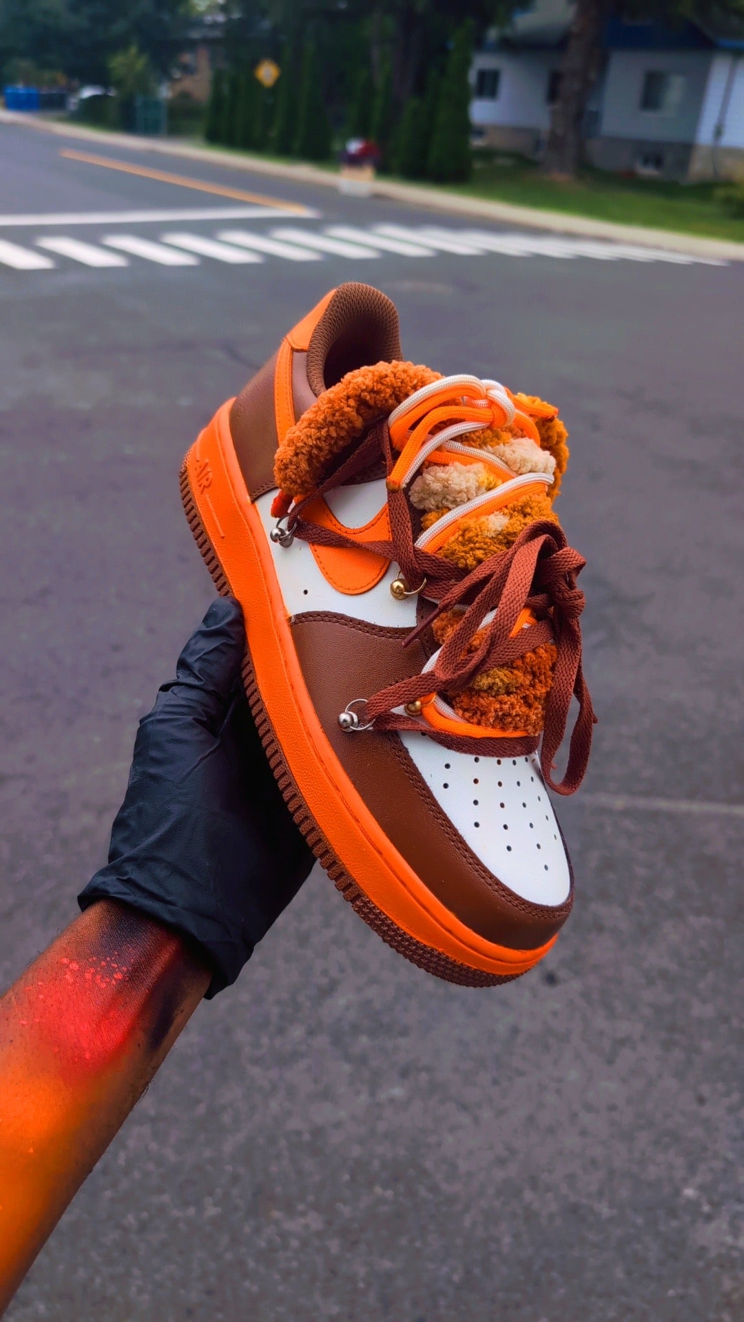 CUSTOM AF1 CARAMEL MANDARINE – ONE-OF-A-KIND PIECE – HANDMADE