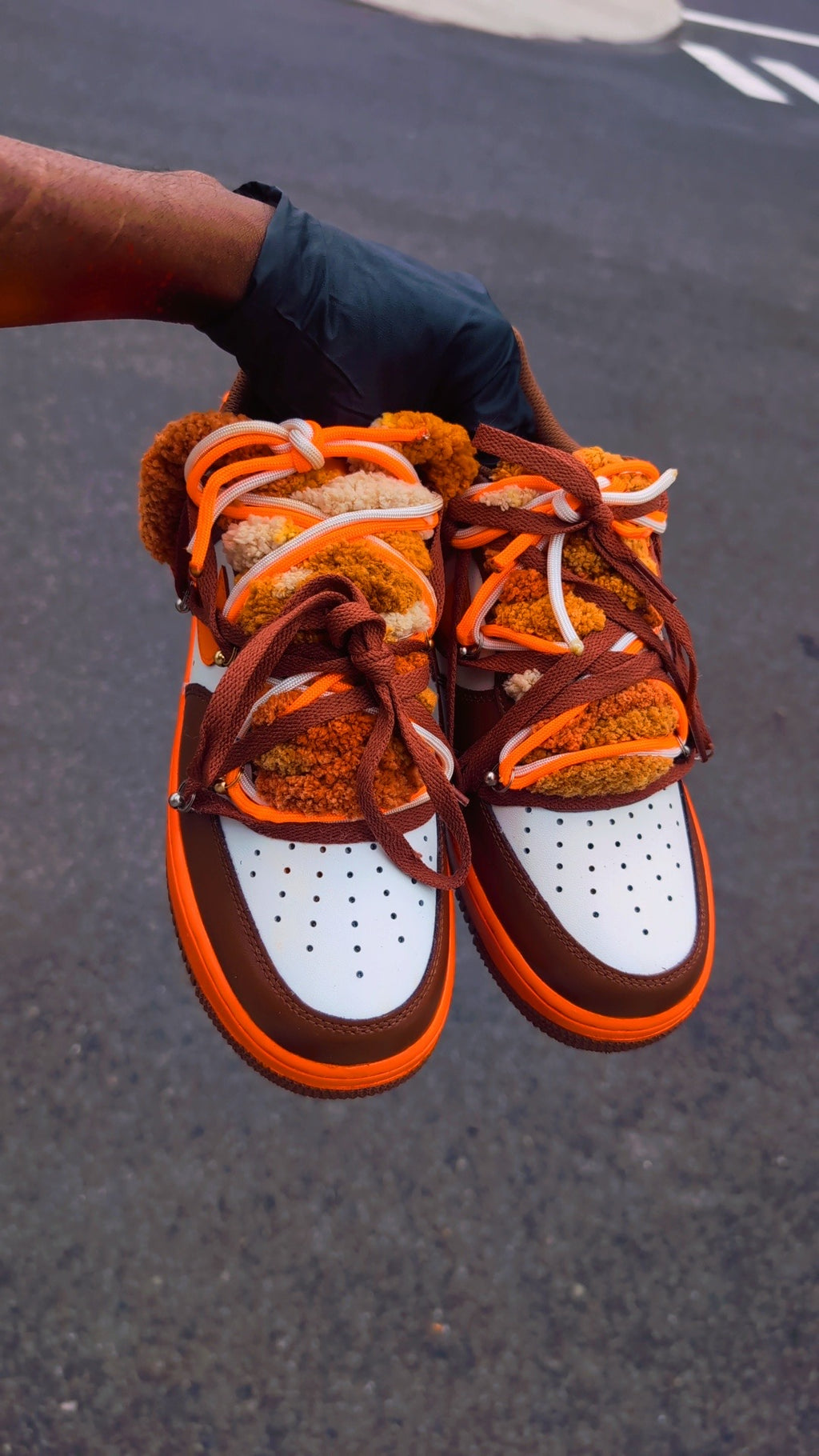 CUSTOM AF1 CARAMEL MANDARINE – ONE-OF-A-KIND PIECE – HANDMADE
