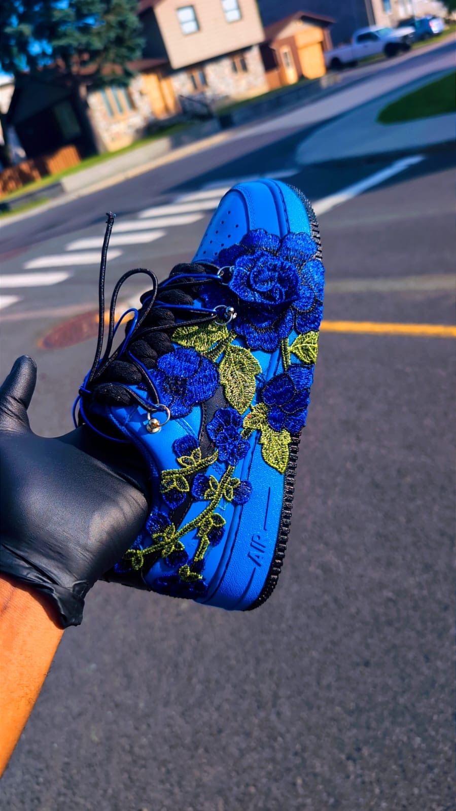 CUSTOM AIR FORCE 1 BLUE FLORALS
